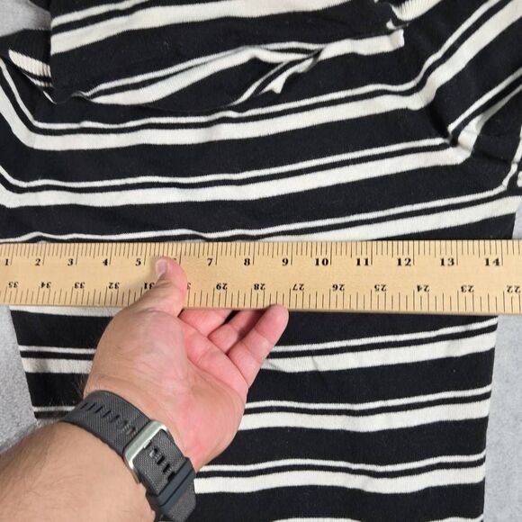 Lacoste Womens Top Henley Sweater Hoodie Cashmere Blend  Size 34 Striped Small - Picture 8 of 12